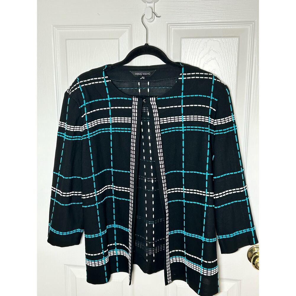 Ming Wang Patterned Jacket Blazer - image 5